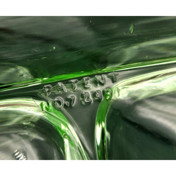 Cambridge Etched Green Uranium Glass 5-part Relish Serving Dish W/Ornate Stand - Picture 7 of 16